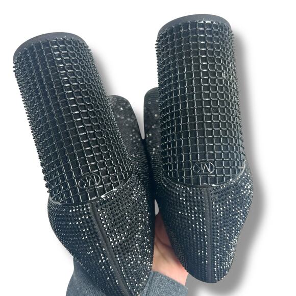 Michael Kors Maxine Pumps Size 8.5 Black Studded Rhienstone Pointed Toe Heels - Picture 9 of 15